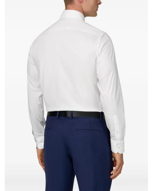 Boggi White Collared Shirt for men