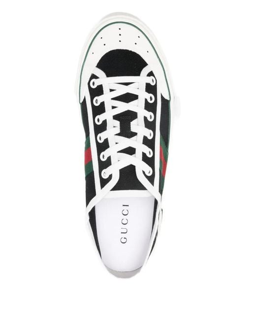 Gucci White Striped Sneakers for men