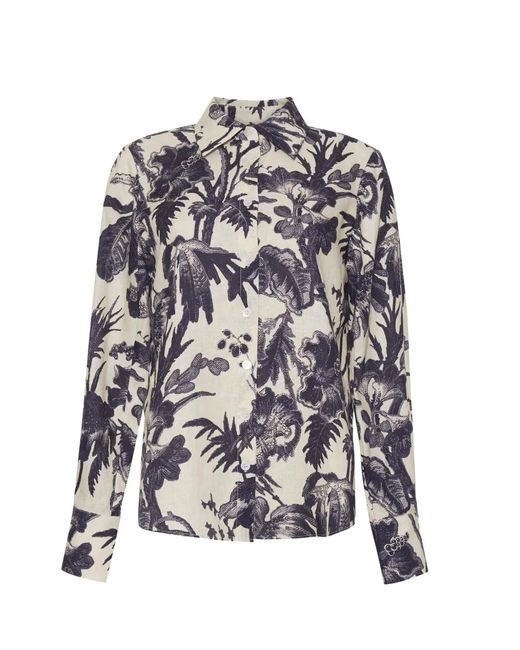 Cara Cara Gray Perfect Floral Shirt