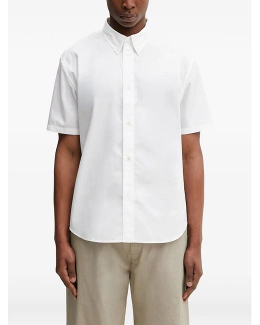 KENZO White Button-Down Short-Sleeve Shirt for men