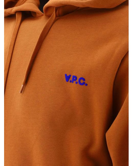 A.P.C. Orange Hoodie À Imprimé Vpc for men