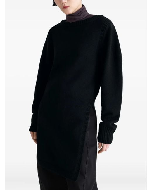 Lemaire Blue Side-Slit Sweater
