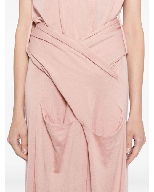Jil Sander Pink Draped Dress
