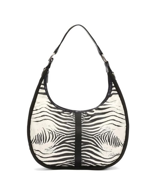 Roberto Cavalli White Medium Bologna Shoulder Bag