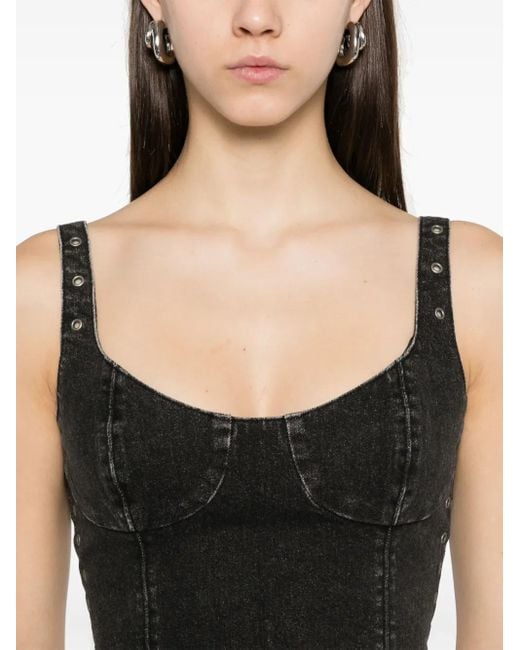 Ksubi Black Dauphine Crop Top