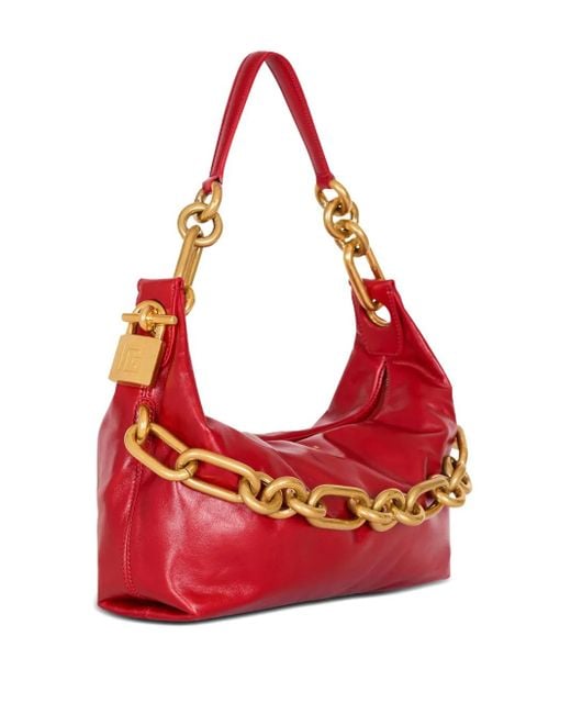 Balmain Red Medium Sync Shoulder Bag