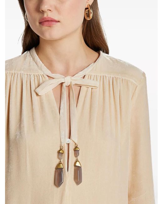 Zimmermann Natural Lyrical Tubular Velvet Dress