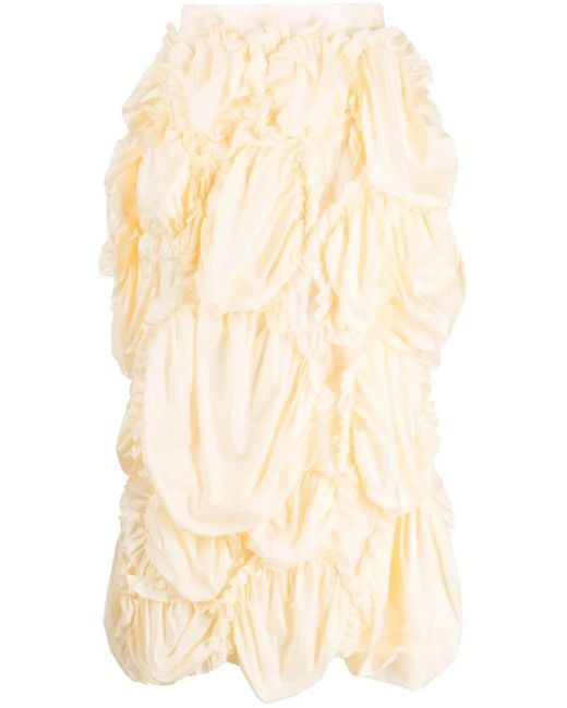 Enfold Rok Met Ruches in het Natural