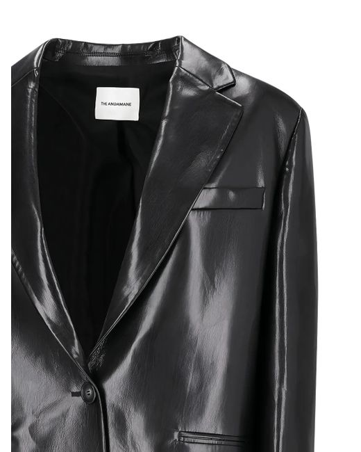 ANDAMANE Black Single-Breasted Blazer
