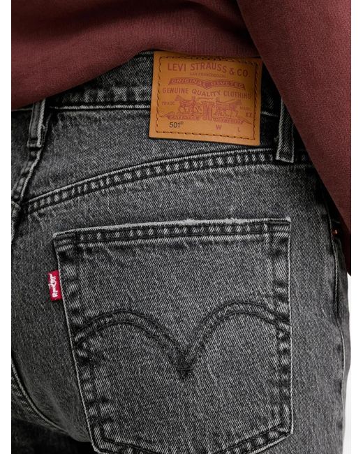 Levi's Gray 501 Buttoned Jeans