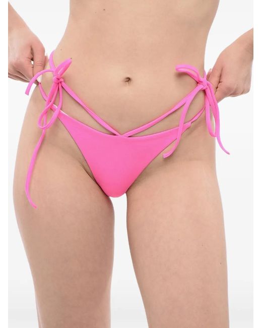 DSquared² Pink Wrap-Around Side-Tie Bikini