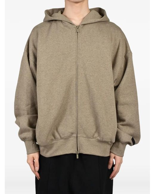 Essentials Natural Zip-Up Hoodie for men