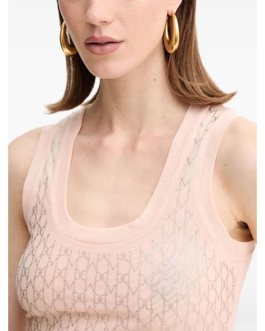 MARCIANO BY GUESS Pink Aria Patterned Sleeveless Top