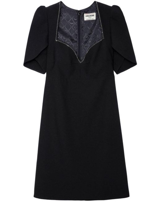 Robe courte Roxelle à ornements en cristal Zadig & Voltaire en coloris Black