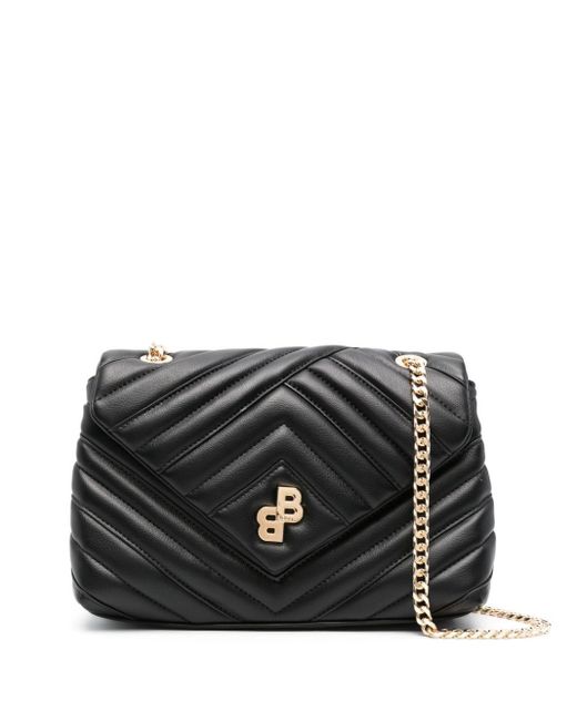 BOSS Crossbody bag with logo patch and polished silver hardware