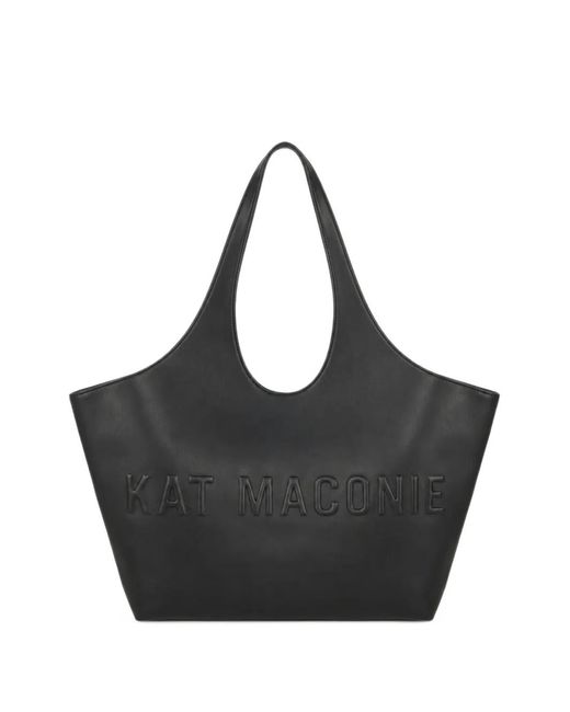 Kat Maconie Black Large Brooklyn Embossed-Logo Shoulder Bag