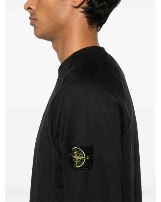 Sudadera con distintivo Compass Stone Island de hombre de color Black