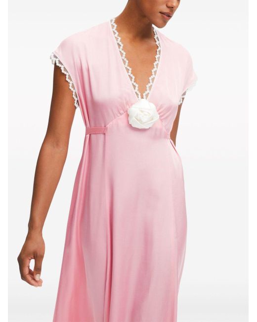 Sleeper Pink The Genus Satin Dress