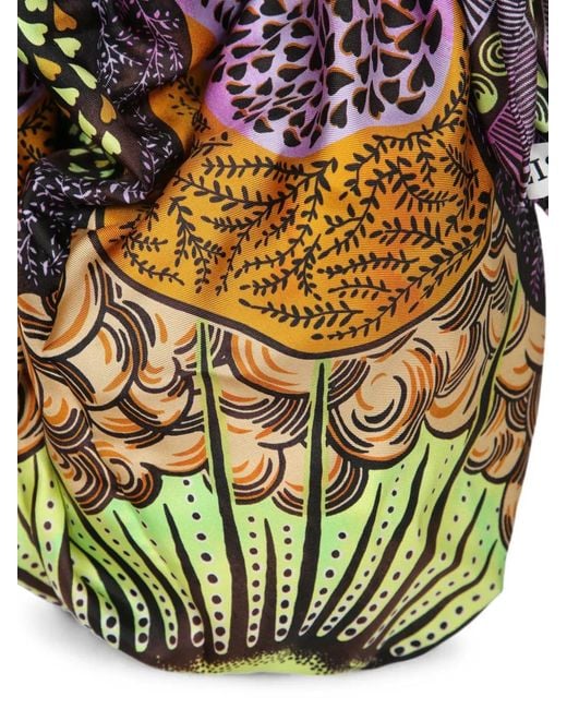 Atelier Vlisco Black Abstract-Print Leather-Strap Backpack