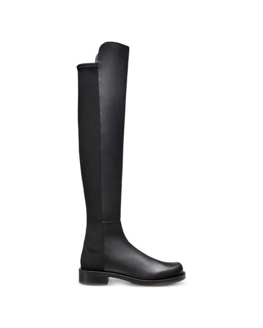 Stuart Weitzman Black Bold Over-The-Knee Boots