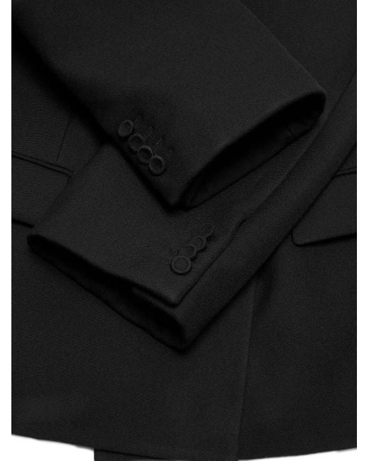 Acne Black Doppelreihige Jacke mit Puffärmeln