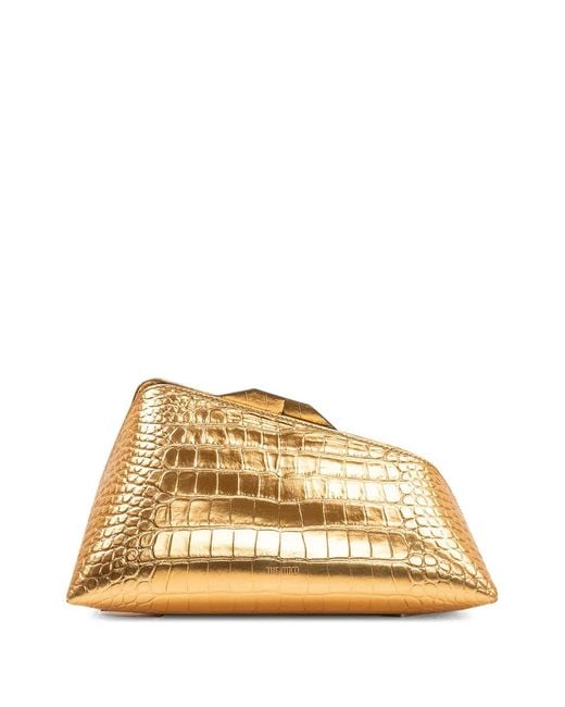 The Attico Natural 8.30Pm Croc-Effect Clutch Bag