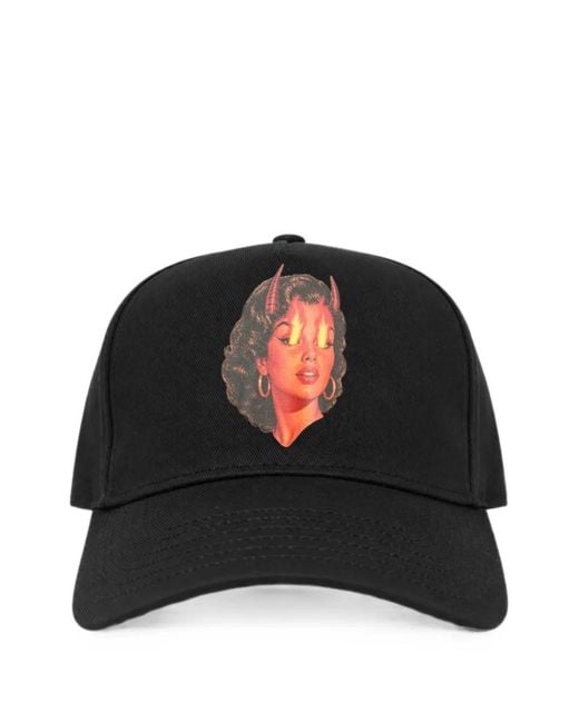 Melt Black Graphic-Print Cap for men