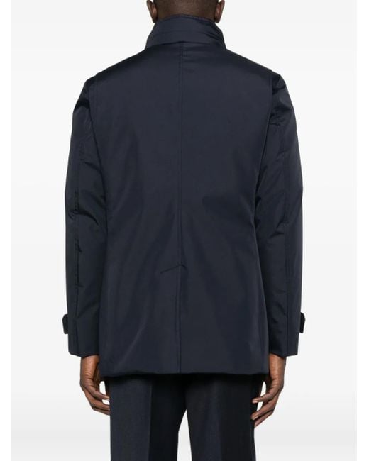 Moorer Geknöpfte Jacke mit Stehkragen in Blue für Herren