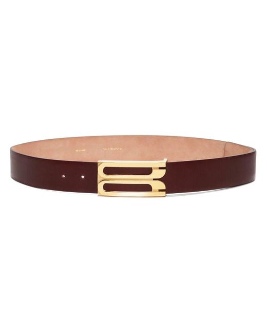 Victoria Beckham Brown Frame Leather Belt