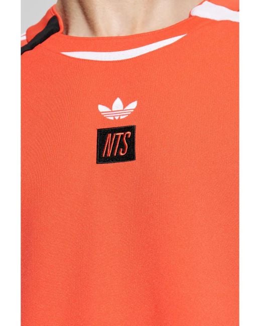 Adidas Orange X Nts Radio Jersey Recycled-Polyester T-Shirt for men