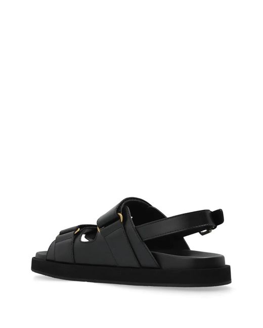 Etro Black Leather Sandals for men