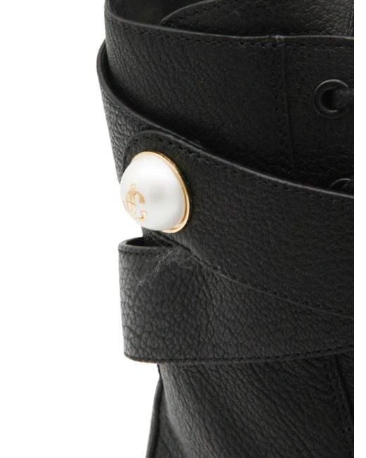 Bottines Lacées À Perles 45 Mm Jimmy Choo en coloris Black
