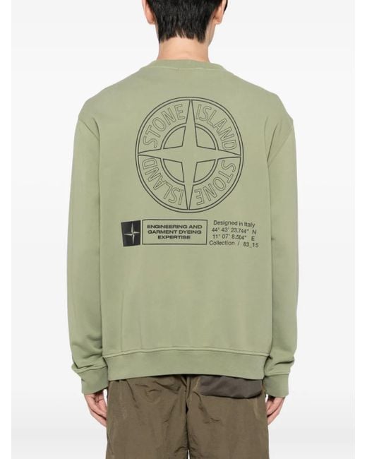 Stone Island Green Cotton Sweaters for men