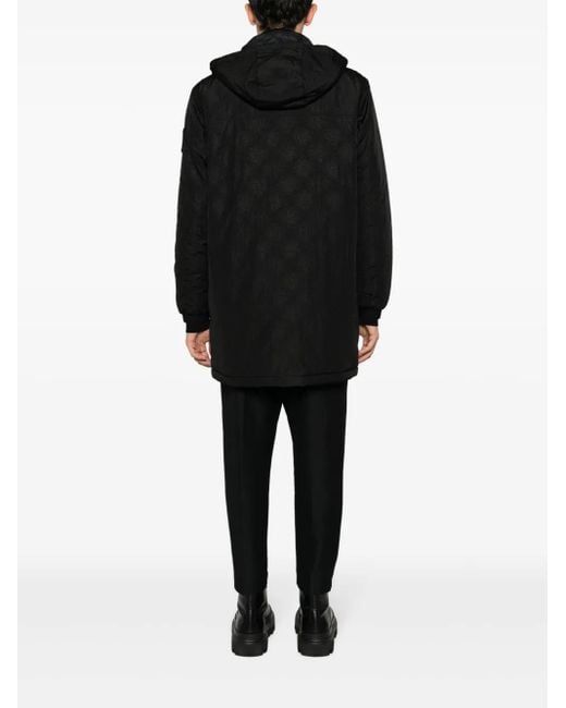 Chaqueta Con Capucha Y Parche Del Logo EA7 de hombre de color Black