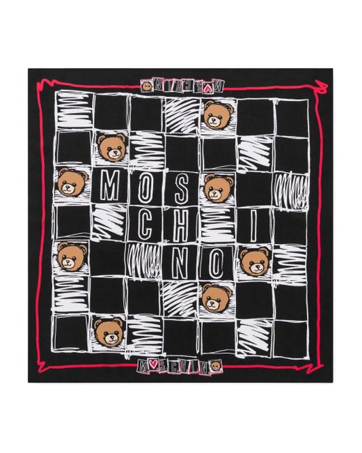 Moschino テディベア スカーフ Black