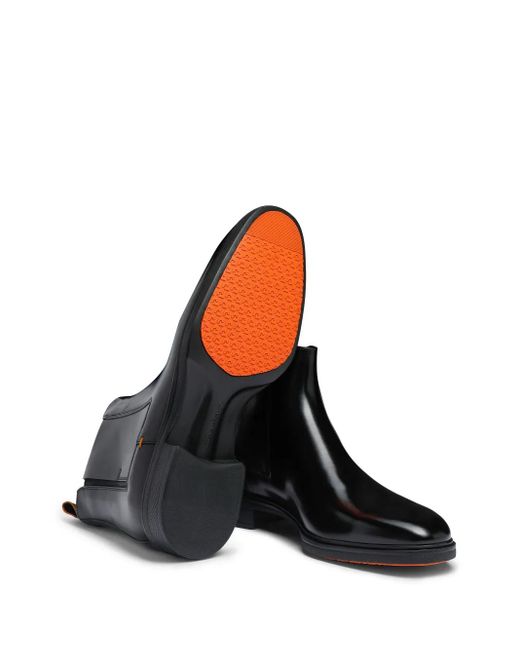 Santoni Black Boots for men