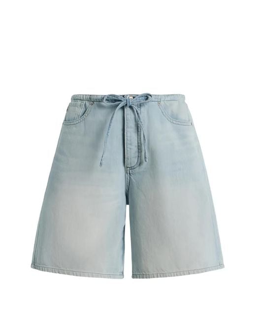 DL1961 Blue Drawstring Denim Shorts