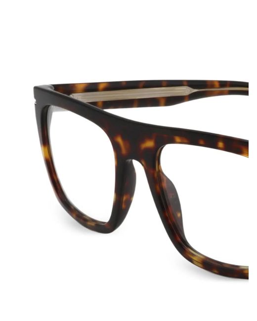 Boss Brown Tortoiseshell-Pattern Square-Frame Glasses for men