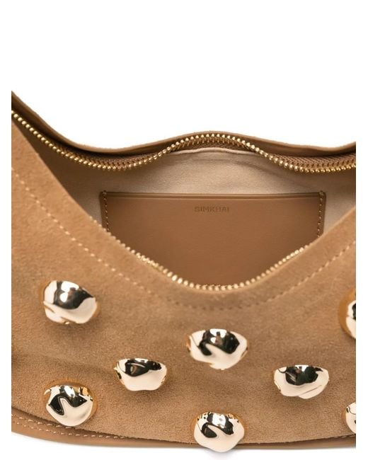 Jonathan Simkhai Natural Finn Studded Shoulder Bag