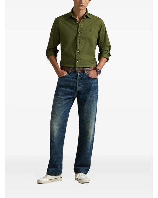 Polo Ralph Lauren Green Long-Sleeve Shirt for men
