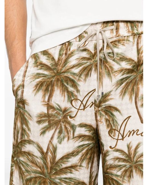 Amiri White Logo-Print Shorts for men