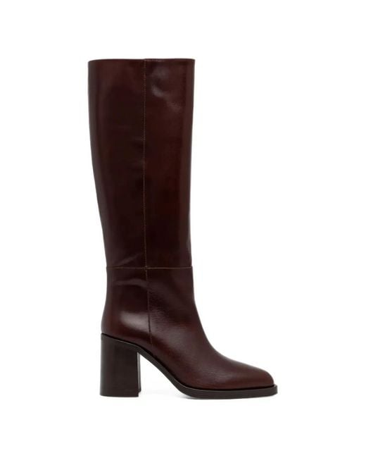 JONAK PARIS Brown Dickinson Pointed-Toe Knee-High Boots
