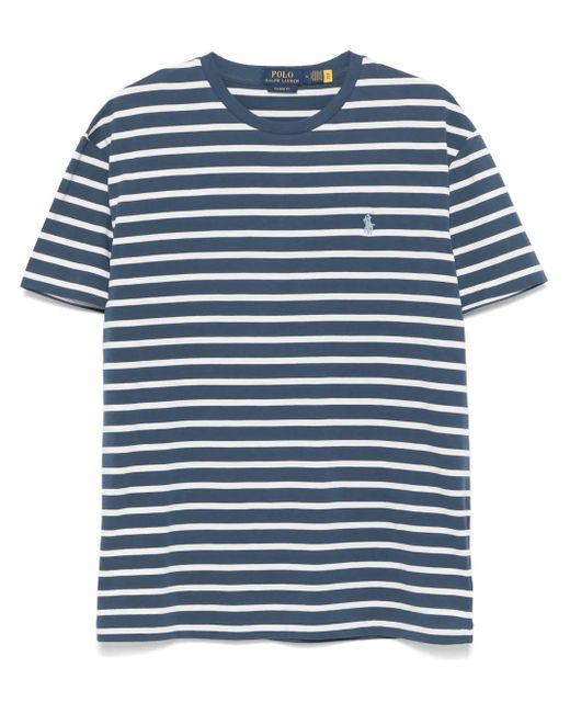 Polo Ralph Lauren Blue Polo Pony-Embroidered T-Shirt for men
