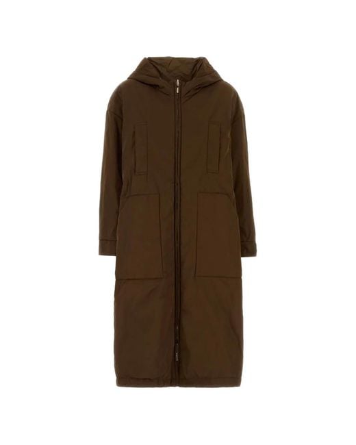 Max Mara Brown Bosco Hooded Padded Coat