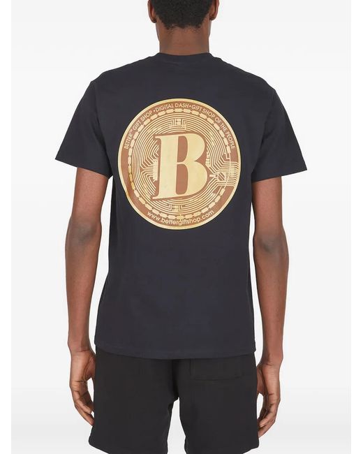 Better Gift Shop Logo-Print Crew-Neck T-Shirt in Black | Lyst
