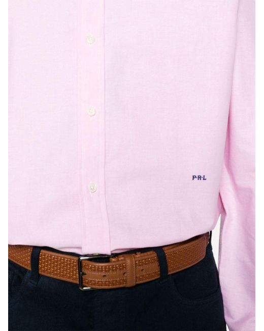 Chemise en coton à logo brodé Polo Ralph Lauren pour homme en coloris Pink