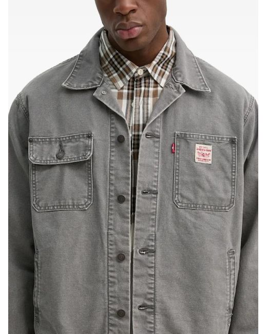 Levi's Jeansjacke Mit Aufgesetzter Tasche in Gray für Herren