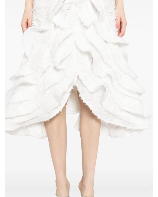 Maticevski Feathery Swing Rok in het White