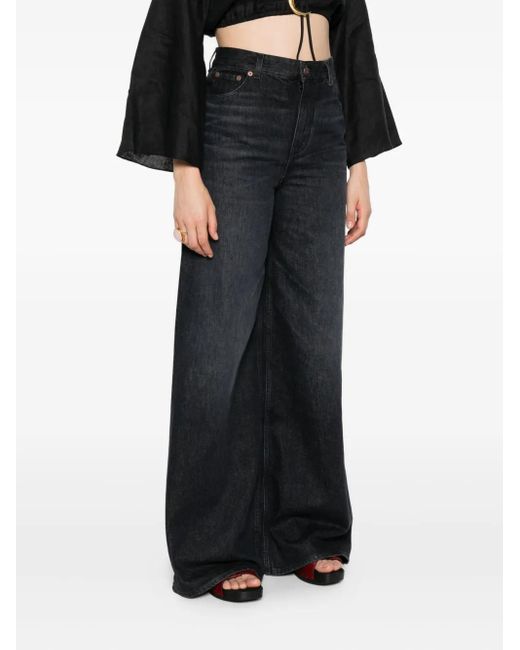Chloé Blue Buttoned Wide-Leg Jeans