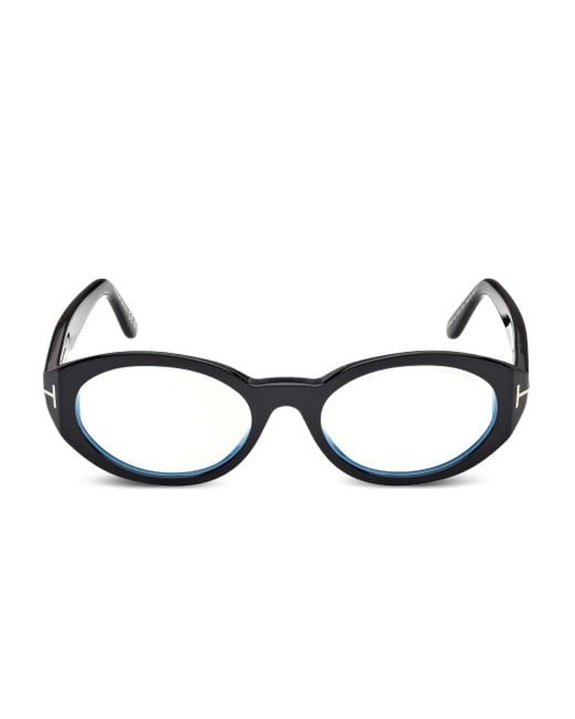 Tom Ford オーバル眼鏡フレーム Black